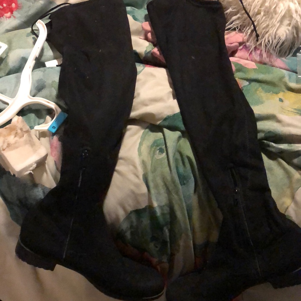 COPY - Suede Aerosoles over the knee black boots